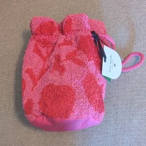 Kate Spade Pink Beaded Drawstring Bag